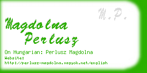 magdolna perlusz business card